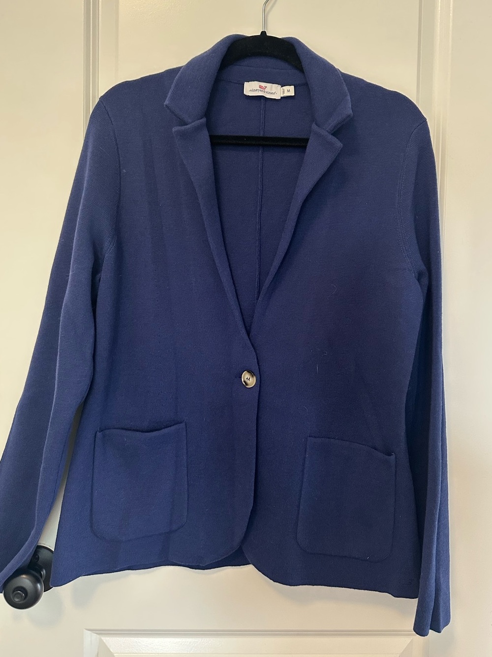 Vineyard Vines Navy Single-Button Knit Blazer